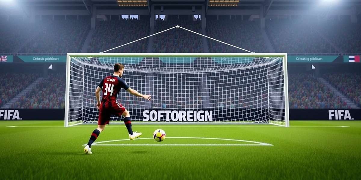 FIFA Mobile Sovereign - Realistic Gameplay FIFA Mobile Sovereign realistic gameplay showing a player taking a shot at goal